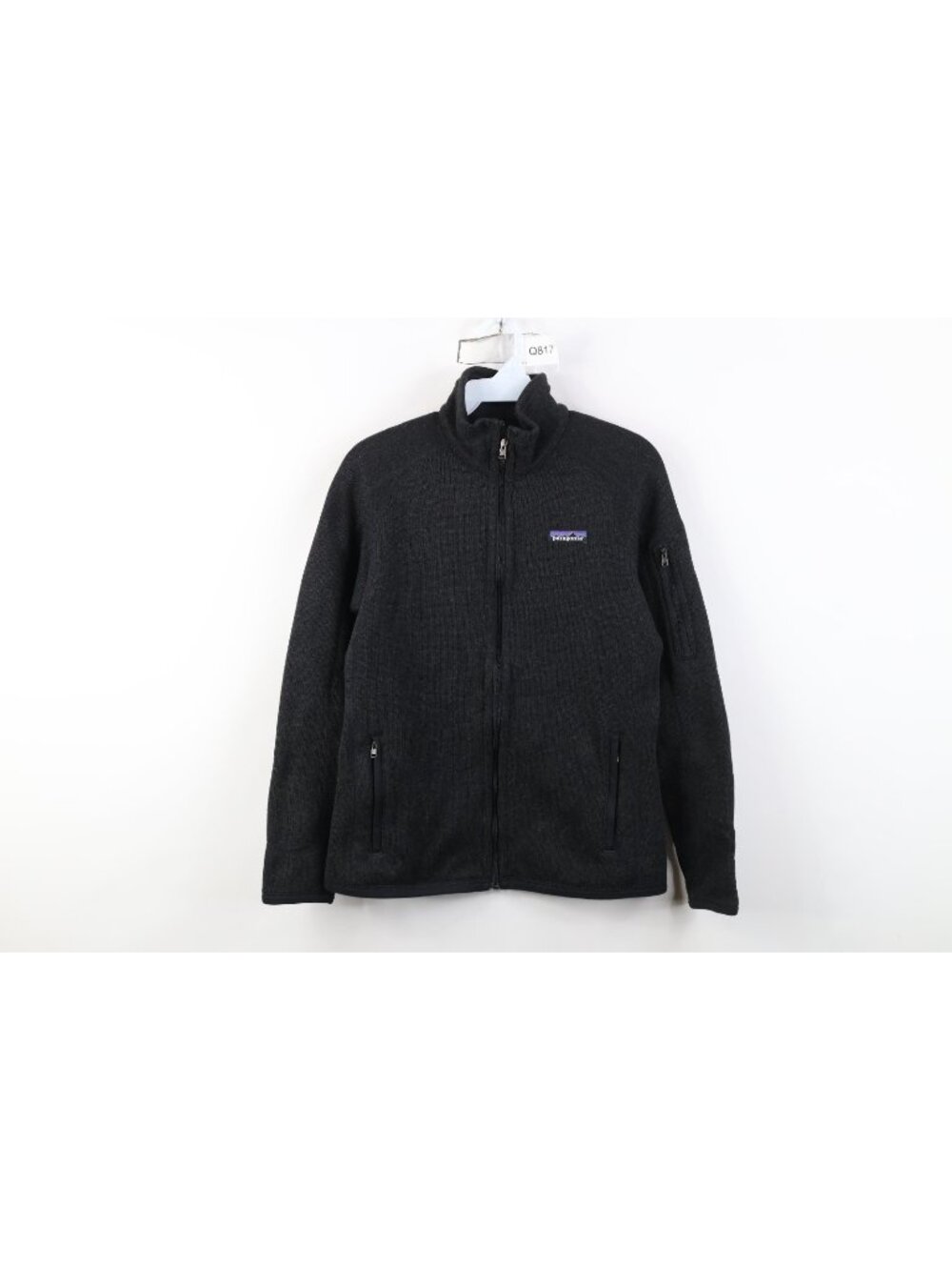 Patagonia Womens XS Spell Out Knit Better Sweater Full Zip Jacket Charcoal Gray